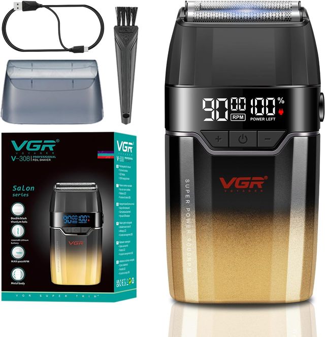 Rasoio VGR V-308 a doppia lama in titanio