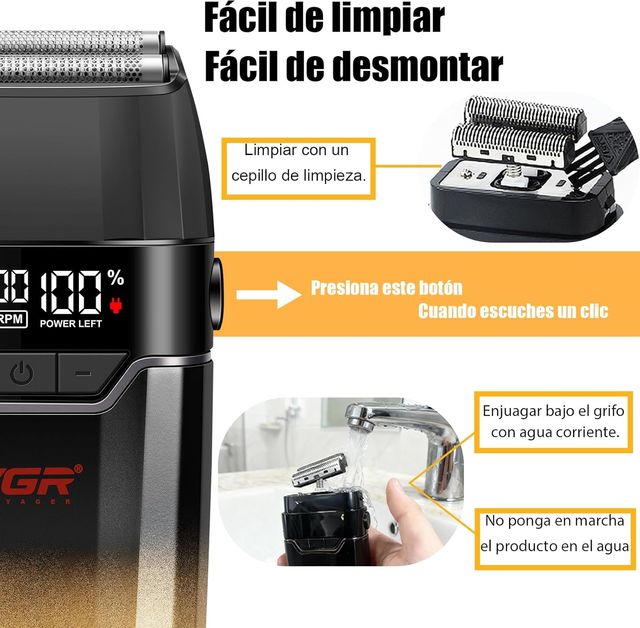 Rasoio VGR V-308 a doppia lama in titanio