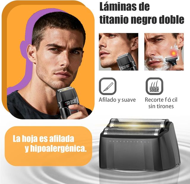 Rasoio VGR V-308 a doppia lama in titanio