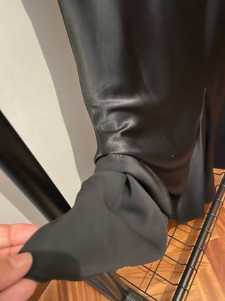 Vestido de cóctel en seda negro Ralph Lauren