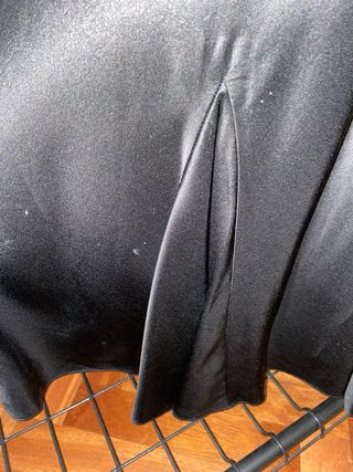 Vestido de cóctel en seda negro Ralph Lauren