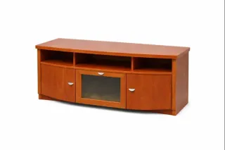 Mueble TV madera y cristal