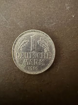 Moneda Antigua Alemana 1 Deutsche Mark 1959