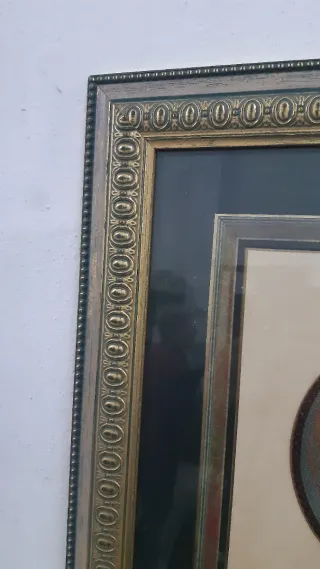 Juego de 2 cuadros decorativos dorados