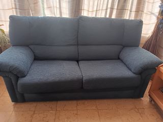 Sofá de tela azul y gris Por separado o juntos