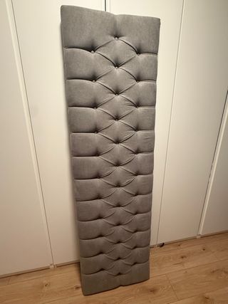 Cabecero Cama Tapizado Gris 190x56cm