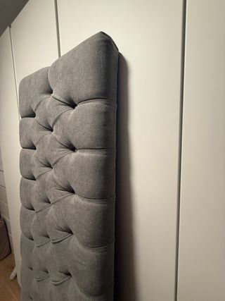 Cabecero Cama Tapizado Gris 190x56cm