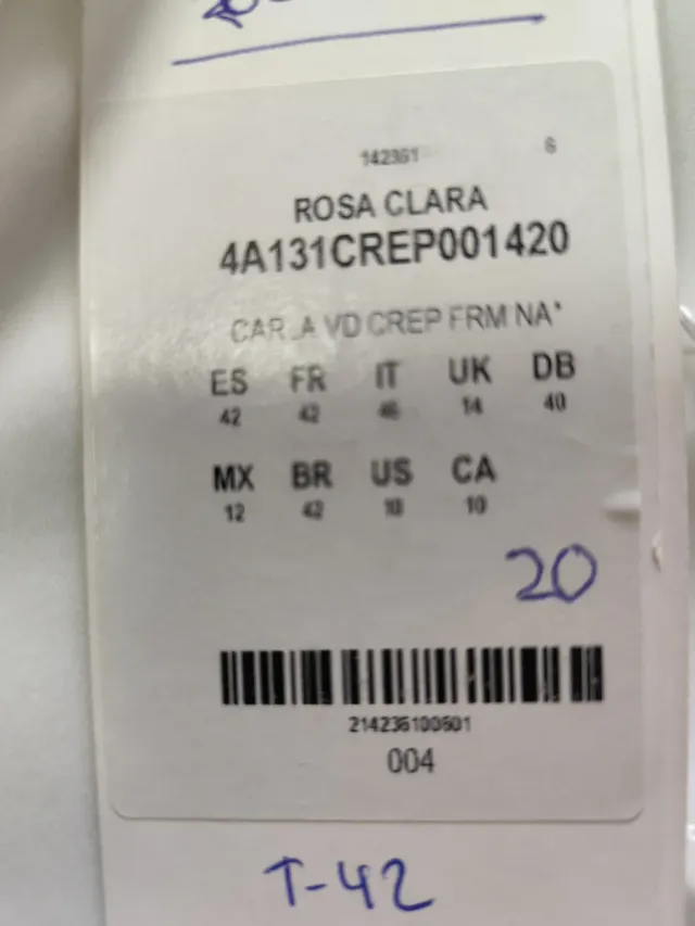 Vestido Novia Rosa Clará Modelo Carla