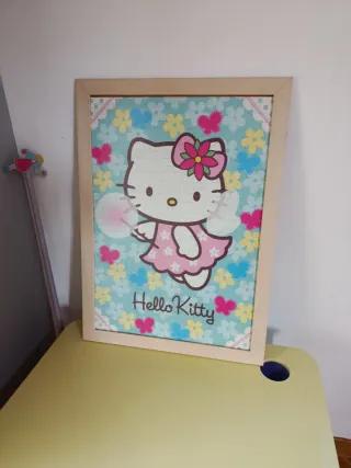 Muebles infantiles, conjunto, hello Kitty, escrito