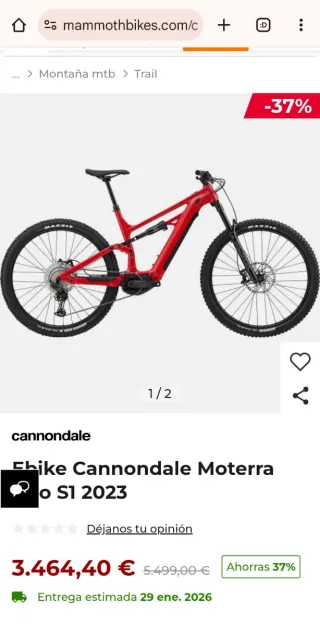 Ebike Cannondale Moterra Neo S1.
