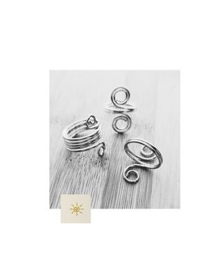 Anillos dorados plateados espiral hippie boho
