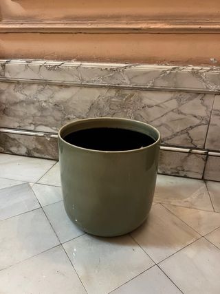 Tiesto / Maceta Verde Cerámica