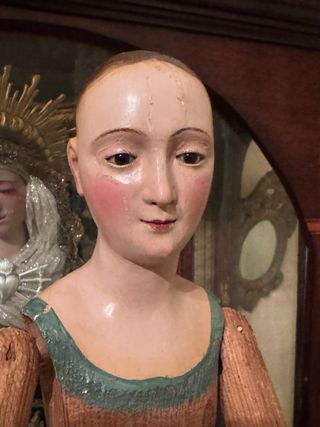 Antigua Virgen Madera Policromada