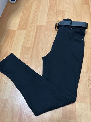 Pantalón Zara Talla S Negro Cinturón