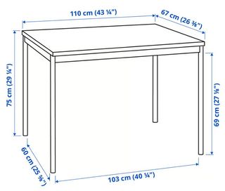 Mesa comedor negra y 4 sillas
