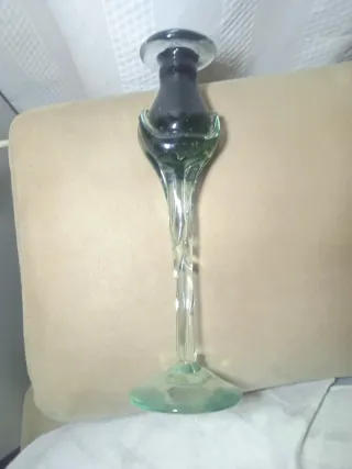 Portavelas de cristal Murano negro