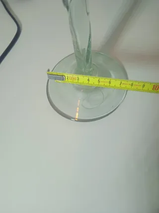 Portavelas de cristal Murano negro