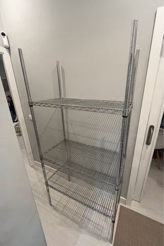 Estantería Metálica Plata 4 Niveles