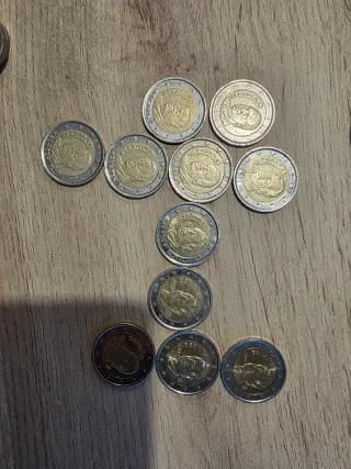 Monedas 2 Euros con defectos de acuñacion