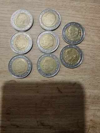 Monedas 2 Euros con defectos de acuñacion