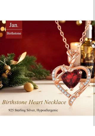 Collar Corazón Rosa Oro 925