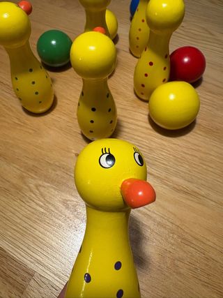 Juego Bolos Patitos Madera Infantil