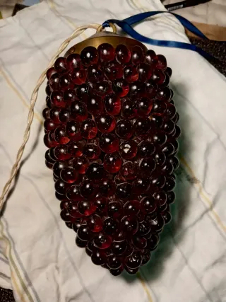 Lampadario grappolo uva vintage anni 70