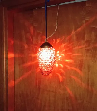 Lampadario grappolo uva vintage anni 70