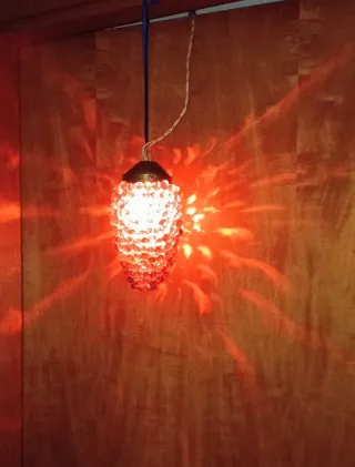 Lampadario grappolo uva vintage anni 70