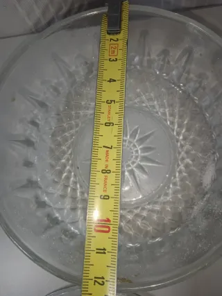 Juego 2 piezas cristal tallado