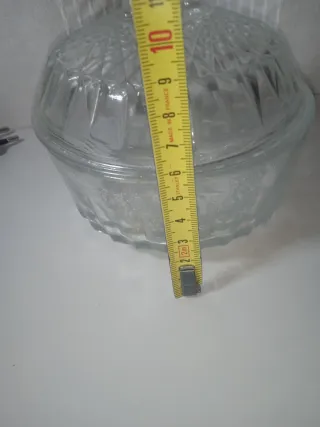 Juego 2 piezas cristal tallado