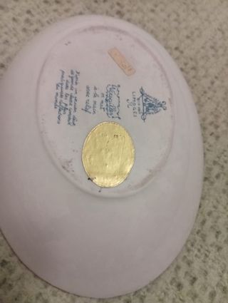 Plato Limoges Porcelana Flores Doradas