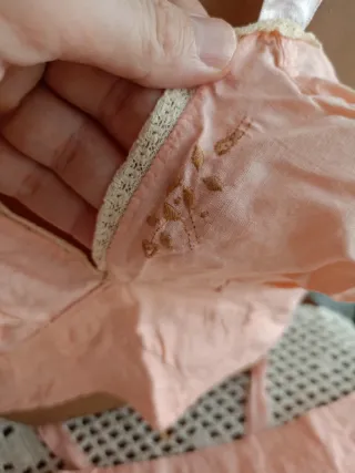 Conjunto lencería antiguo rosa