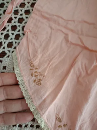 Conjunto lencería antiguo rosa