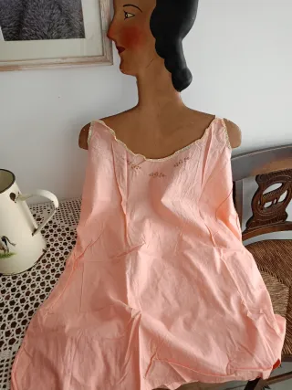 Conjunto lencería antiguo rosa