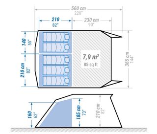 Tienda campaña 5 personas hinchable F&B
