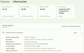 PC HP i3, 16GB RAM, 120GB SSD, 1TB HDD, W11