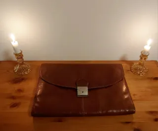 Portafolios Ejecutivo Piel 37x26 cm Impecable 80s