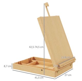 Caballete mesa madera plegable cajón