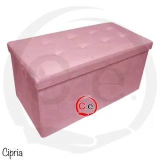 Panca contenitore in velluto