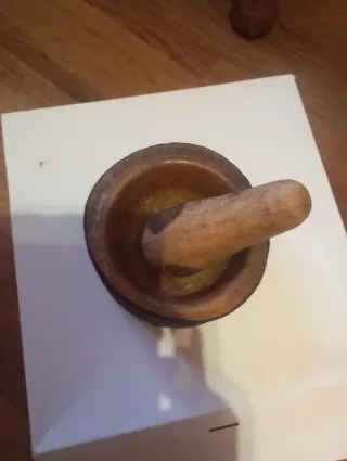 Mortero de madera Mapuche