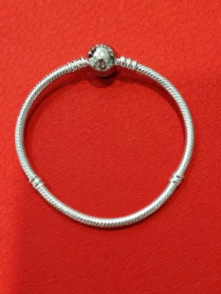 Pulsera de plata de ley 925 con cierre corazón