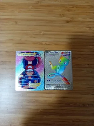 Cartas Pokémon VMAX Mew y Ketchup