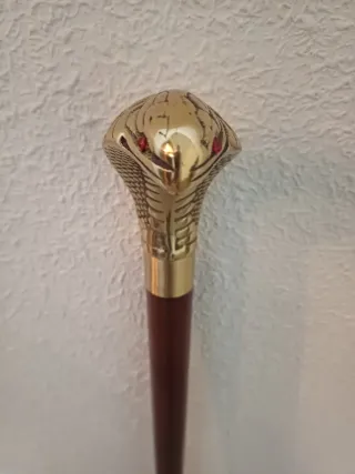 Bastón decorativo cabeza de serpiente
