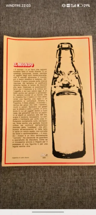 Il Mondo: Catalogo Oggetti Anni '30-'40