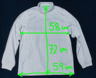 Polo técnico blanco manga larga L