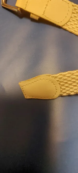 Cinturón niño comunión trenzado piel, elástico