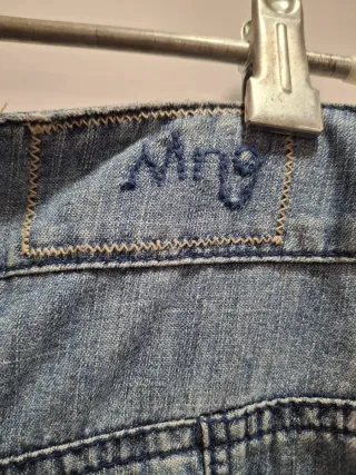 Falda pantalón vaquera con cinturón