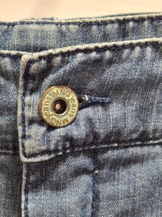 Falda pantalón vaquera con cinturón