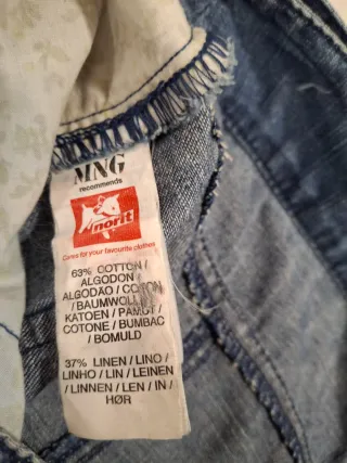 Falda pantalón vaquera con cinturón